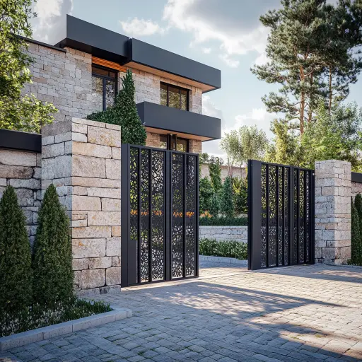 Portail coulissant aluminium motorisé– installation à Marly-la-Ville